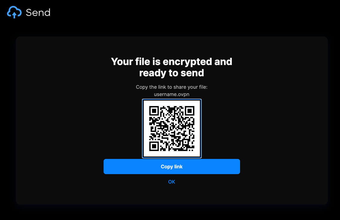 QR code to the file